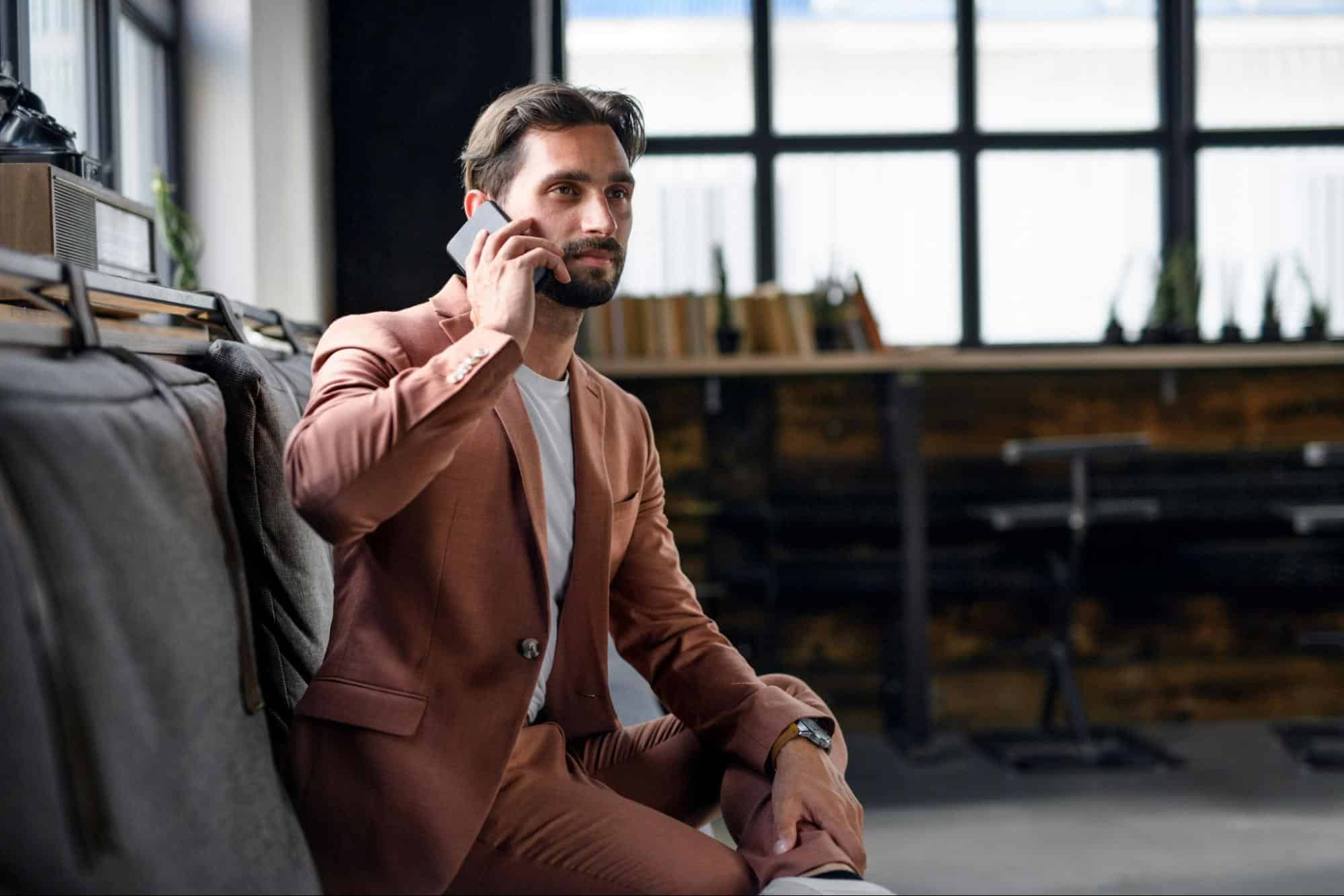 A man wearing a suit