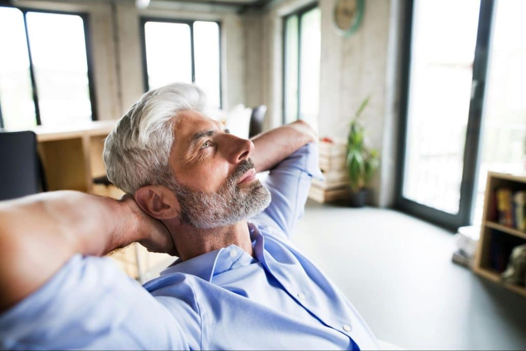 A man having a thought