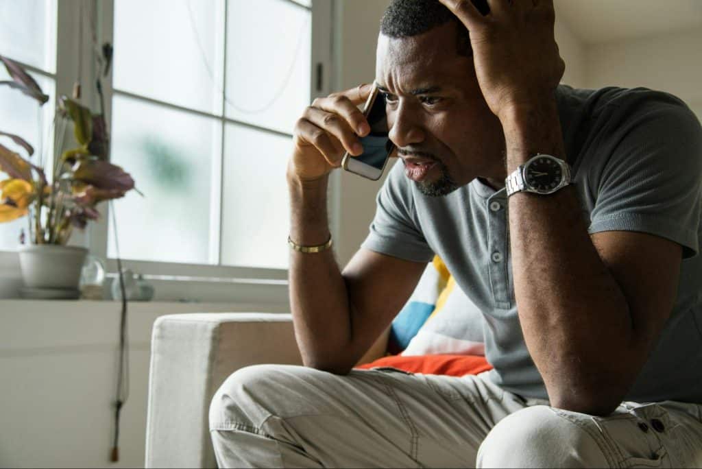 A man looking frustrated 