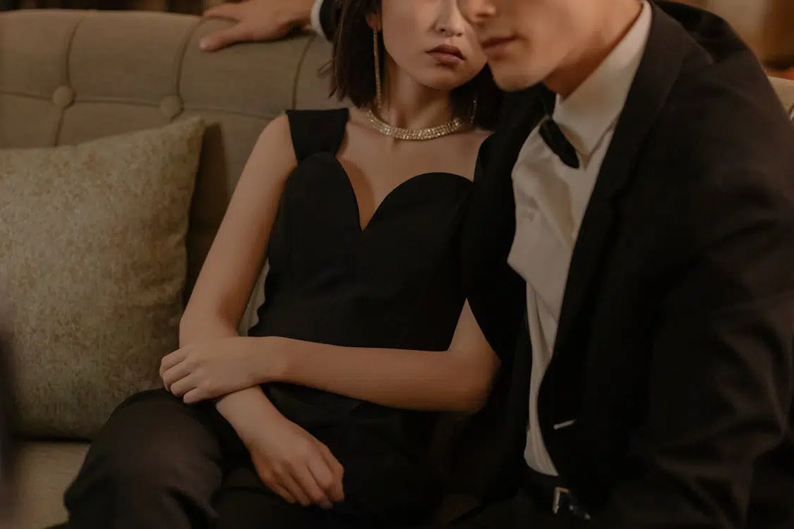 A man and a woman on a date