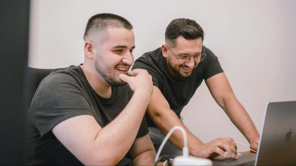 Two men having a conversation