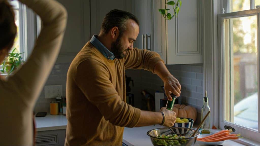 A man making a salad