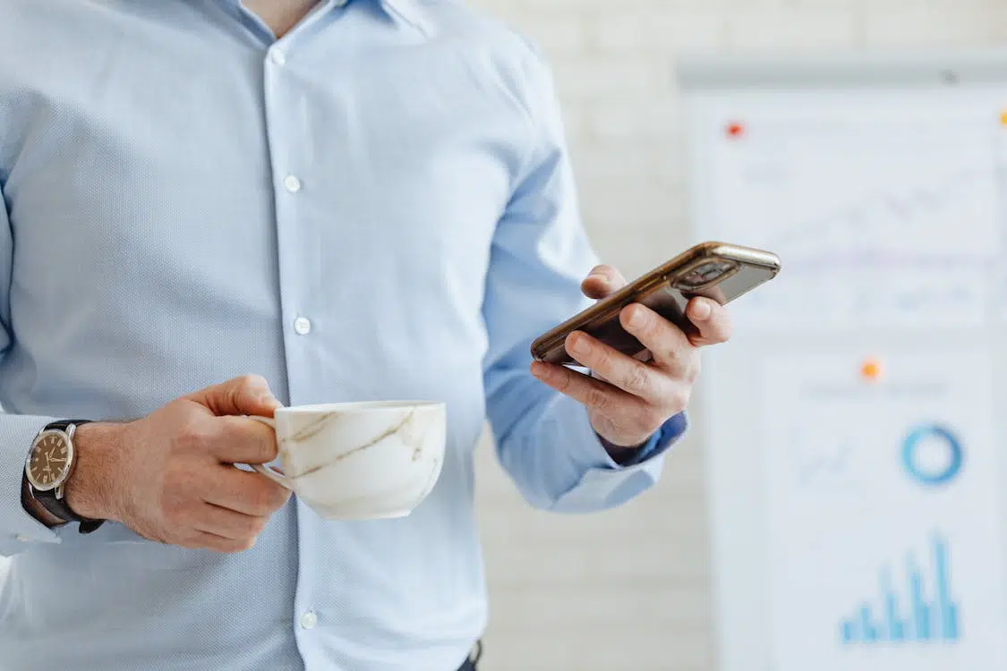 A man using his phone
