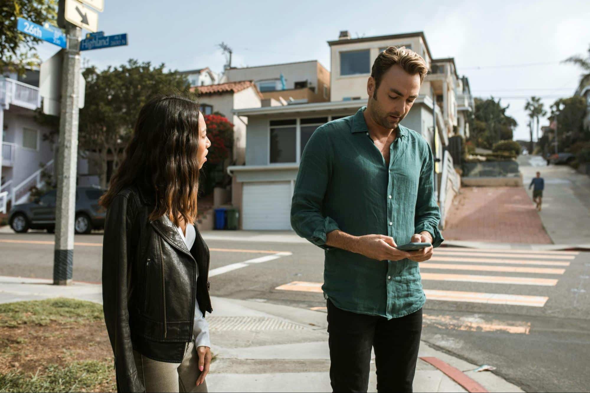 A woman looking confused with the man’s attitude