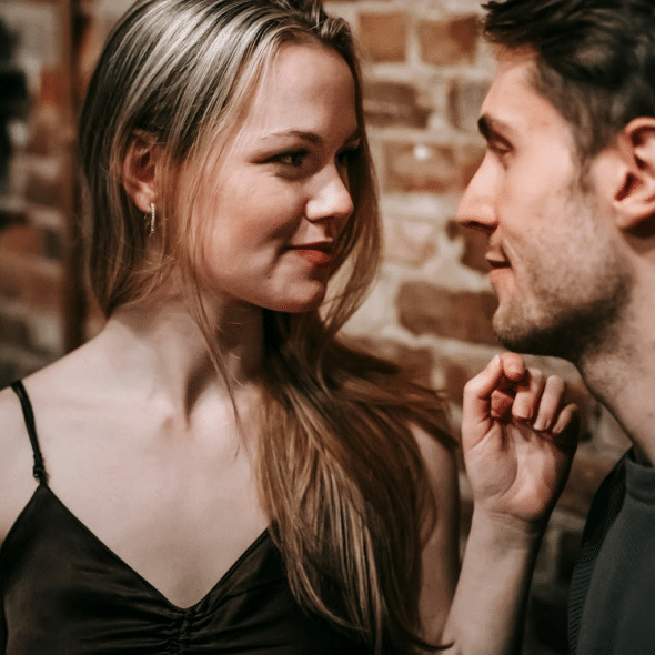 A man and a woman on a date