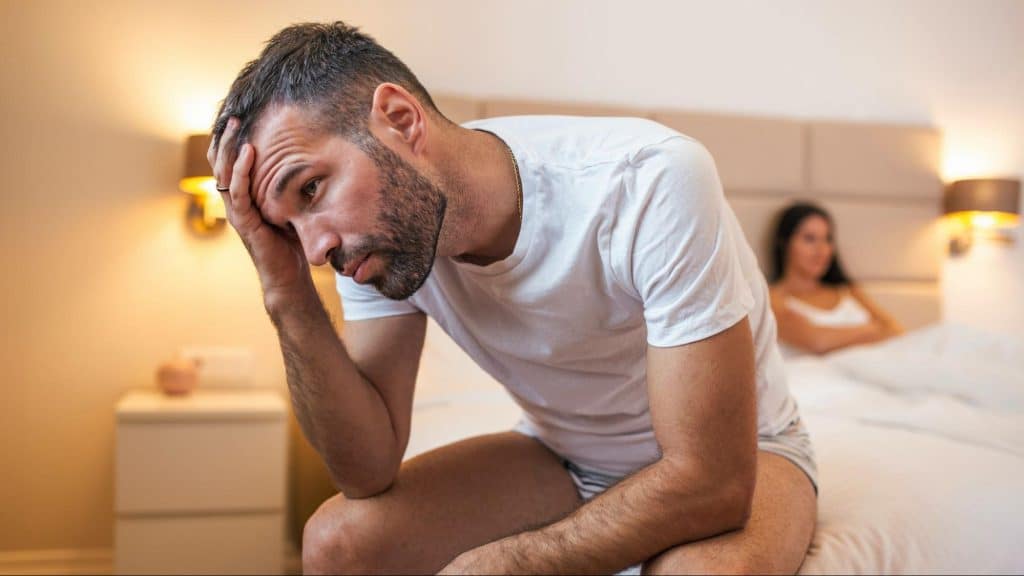 A man not talking to his wife