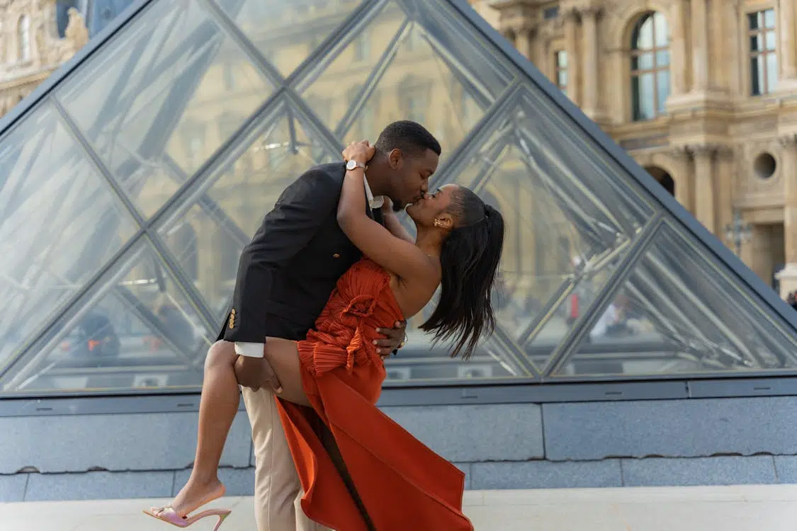 A couple getting engaged