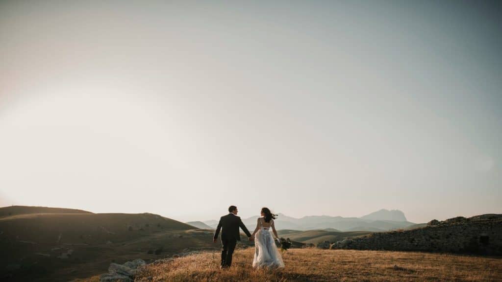 A couple during their wedding day