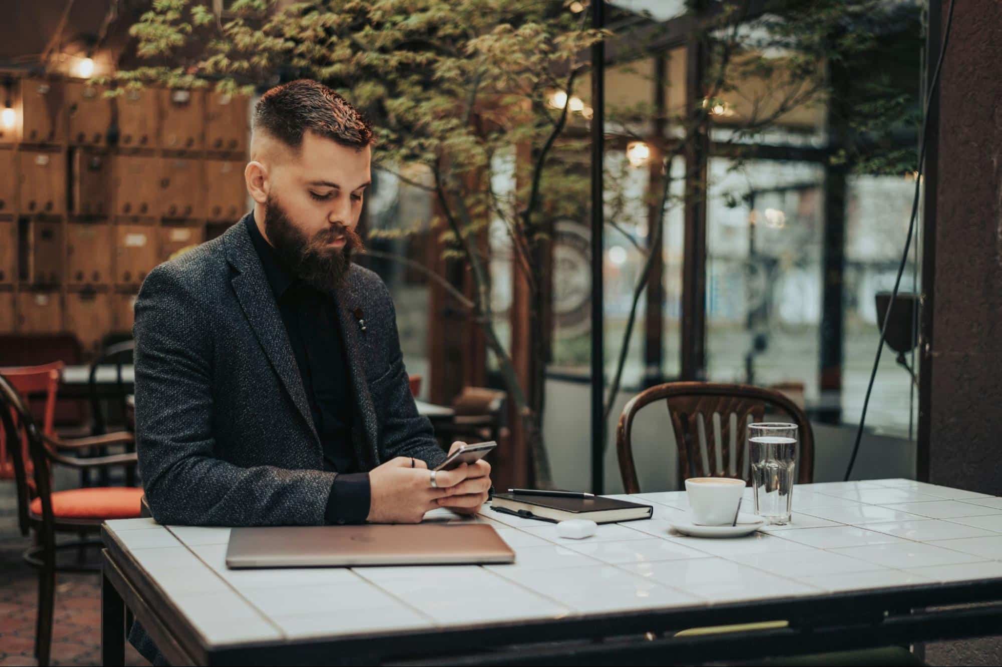 A man using a phone