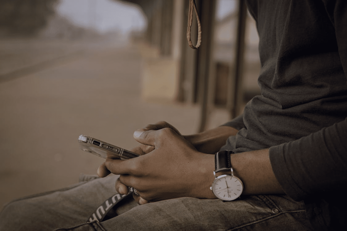 A man using his phone