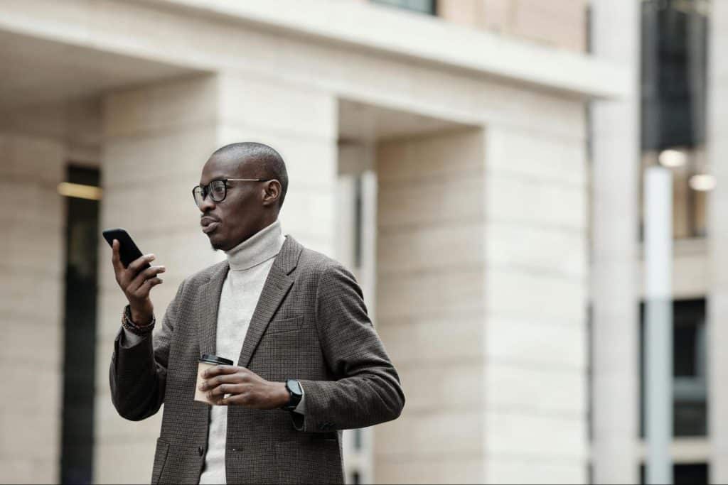 A man talking with someone over the phone