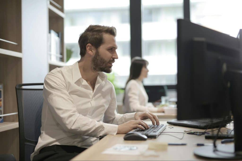 A man at the office 