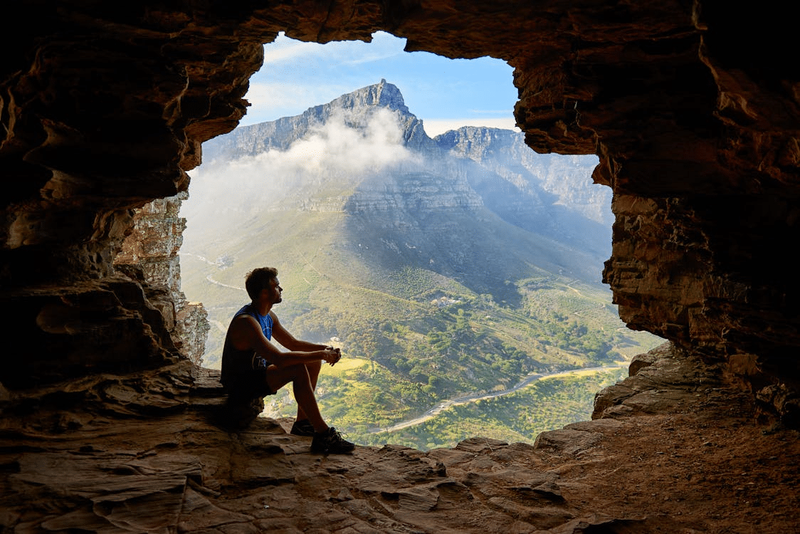 A man traveling