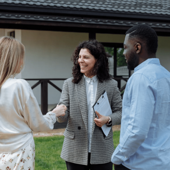 A couple buying a house