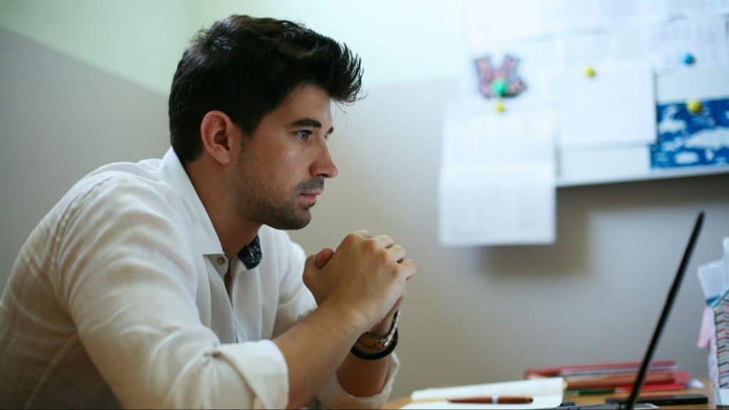 A man having a second thought