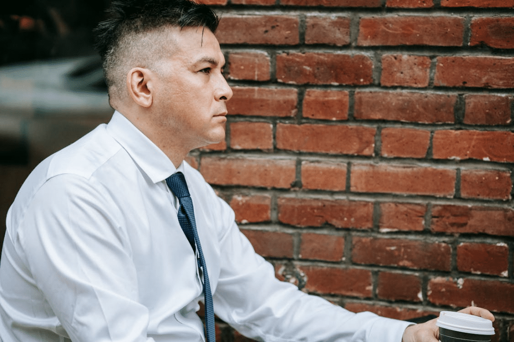 A man thinking