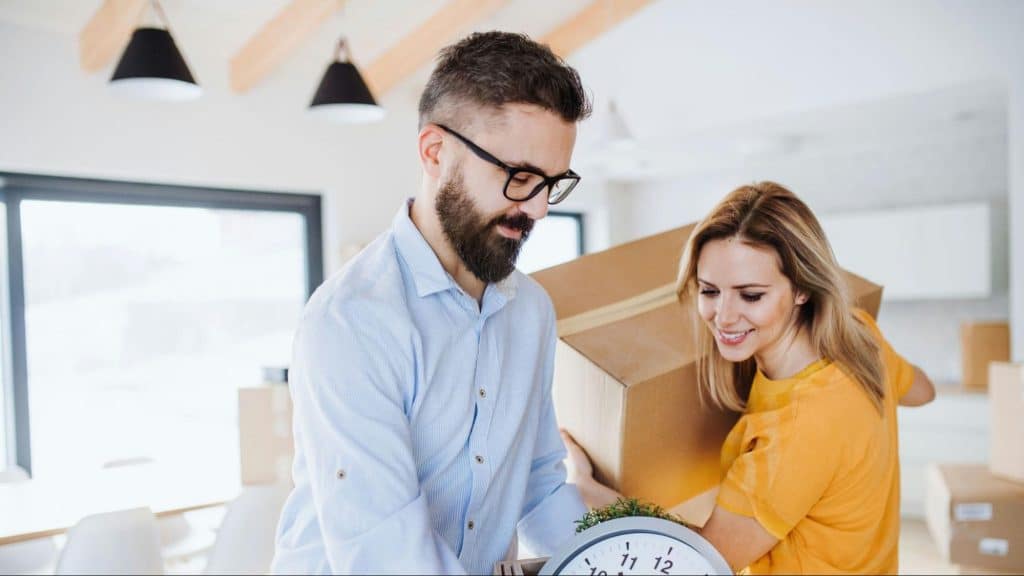 A woman checking if husband helps her