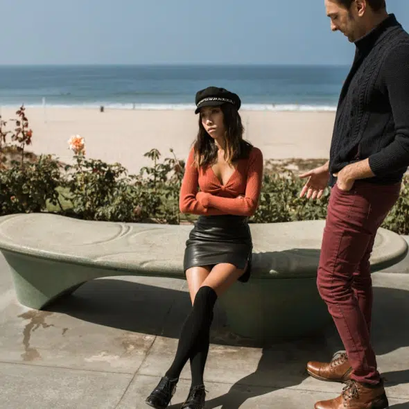 Man and Woman Having A Serious Talk