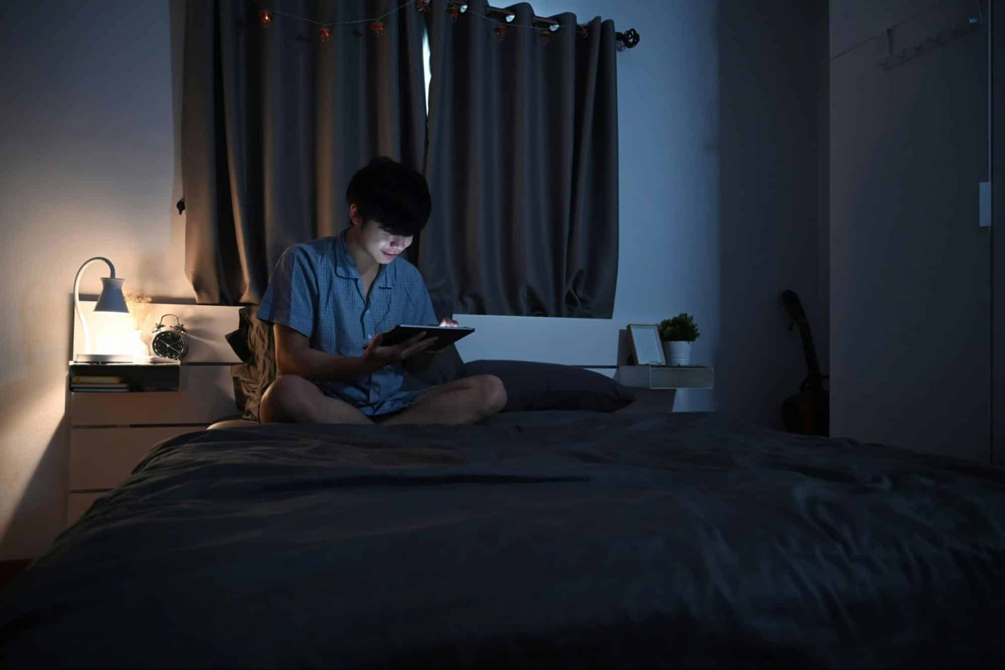 A man using a tablet