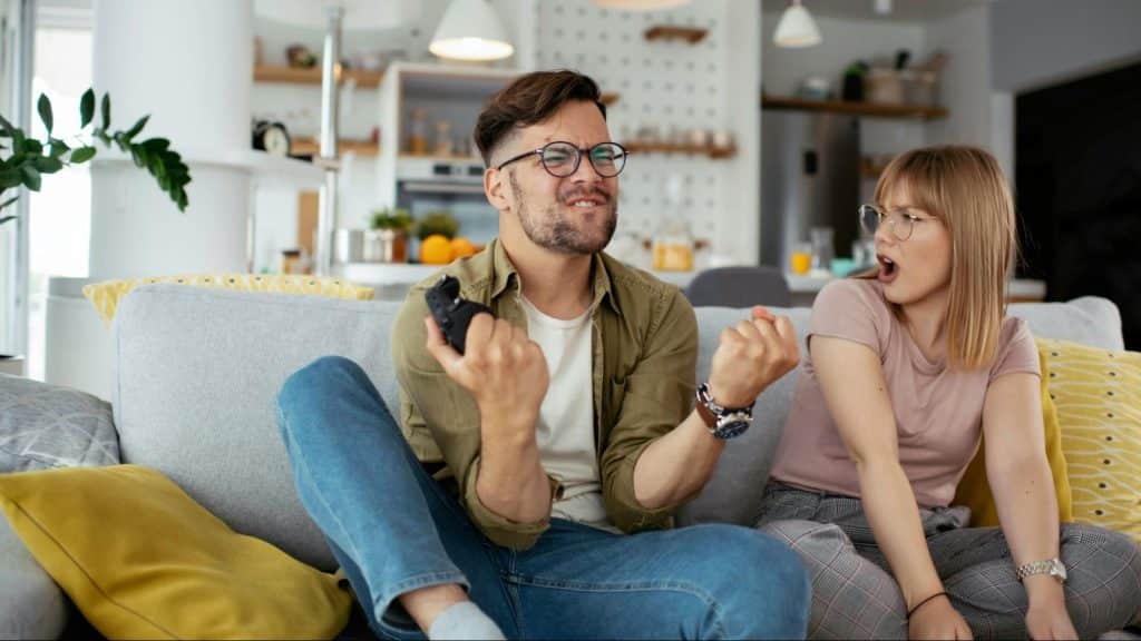 A man expressing happy
