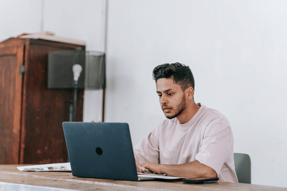 A man doing research
