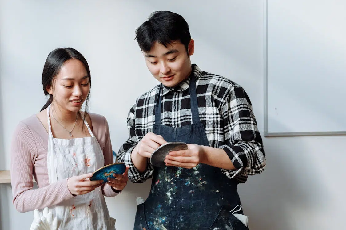 A couple doing their hobby