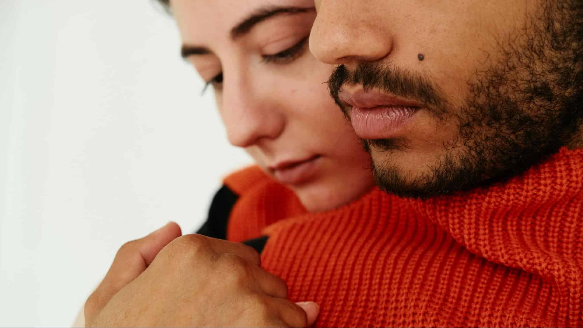 A man and woman close to each other