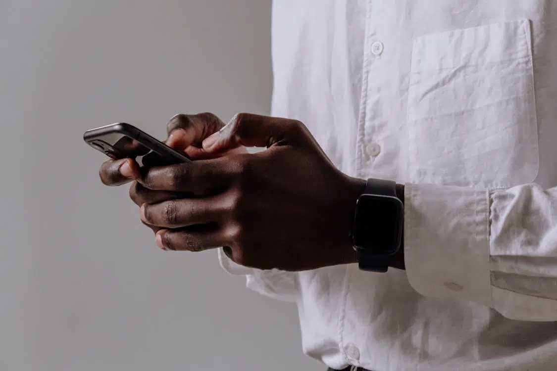 A man using his phone
