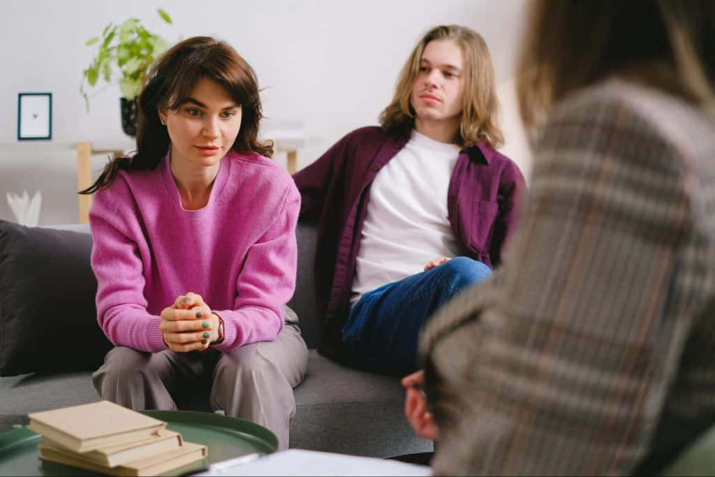 A man and woman at the therapy