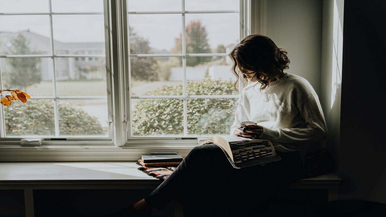 A woman spending time alone at home