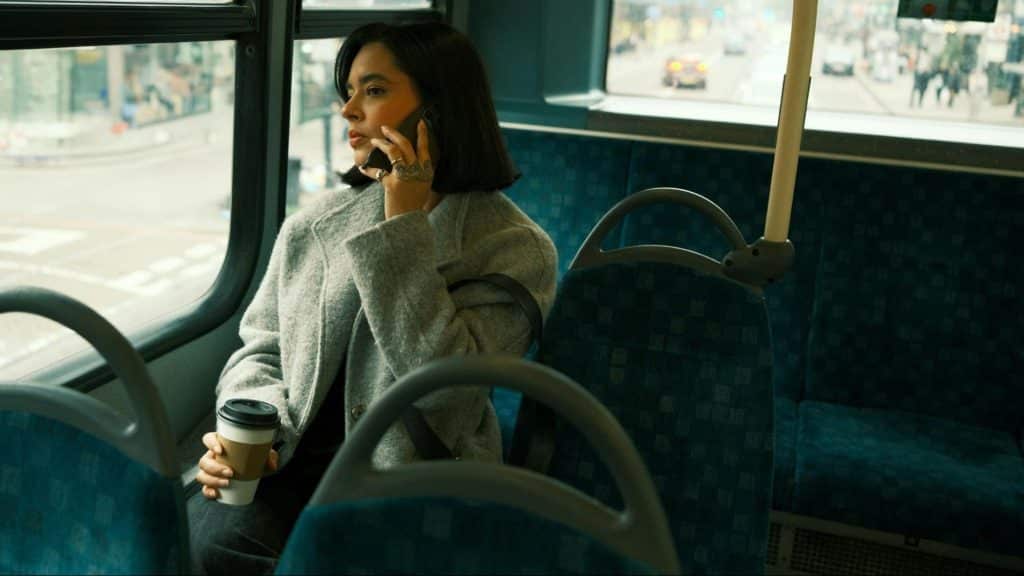 Woman calling man through phonecall