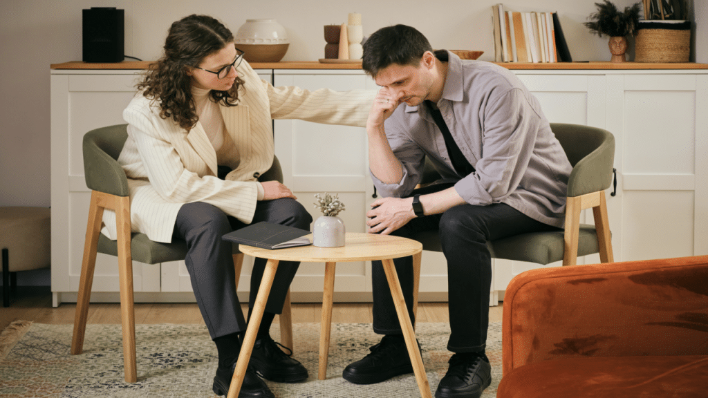 A man in therapy
