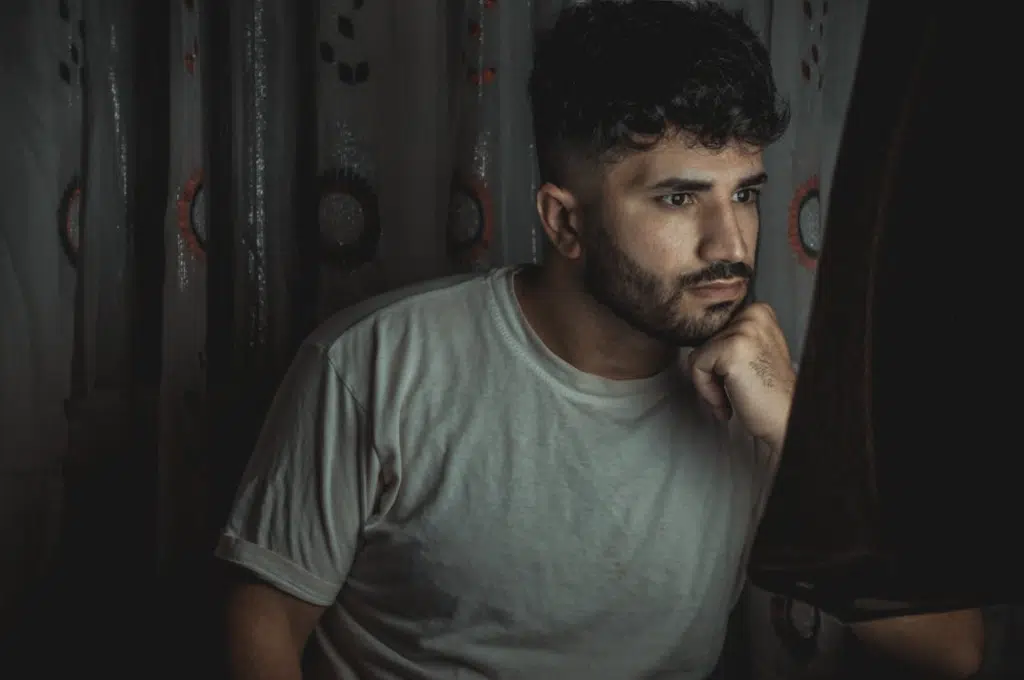 A man using a computer