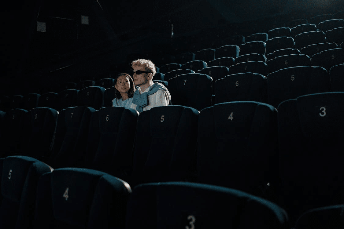 A couple in a cinema