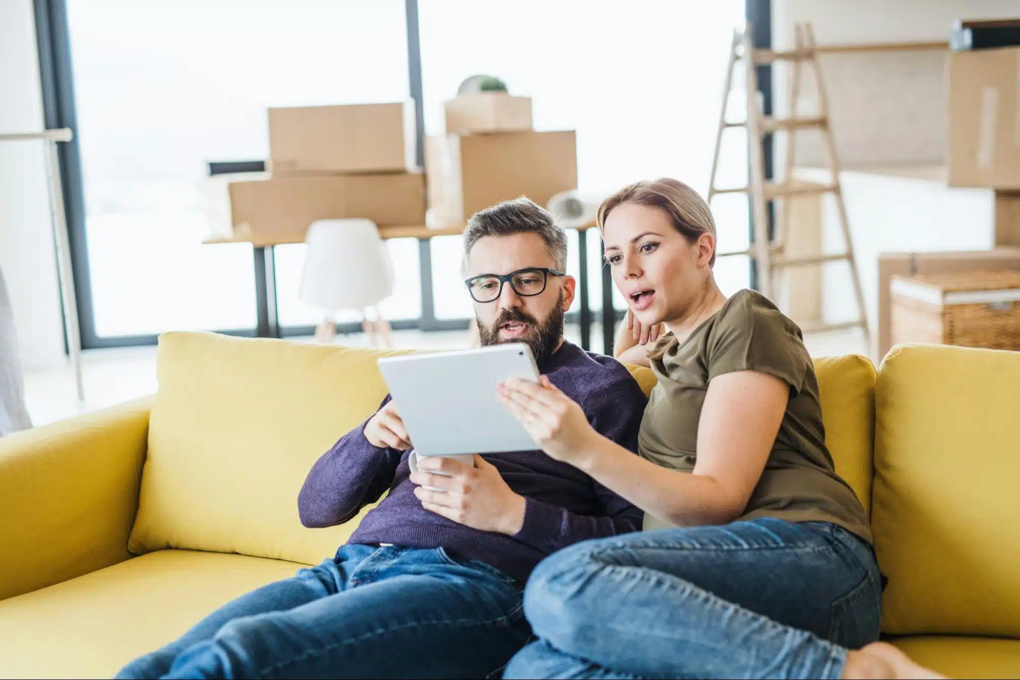 A man and woman planning