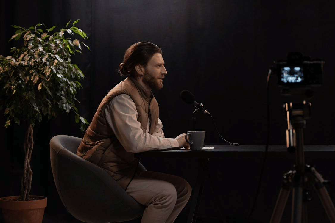 A man sitting