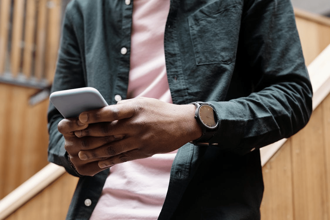 A man using his phone