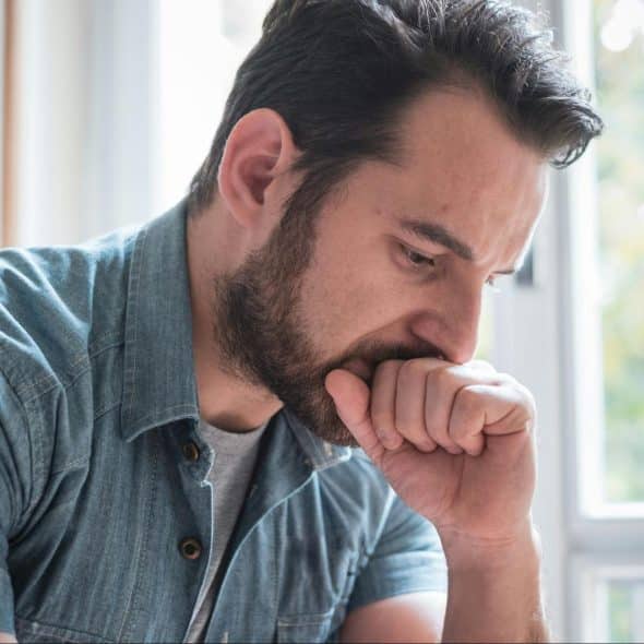 A man having a thought
