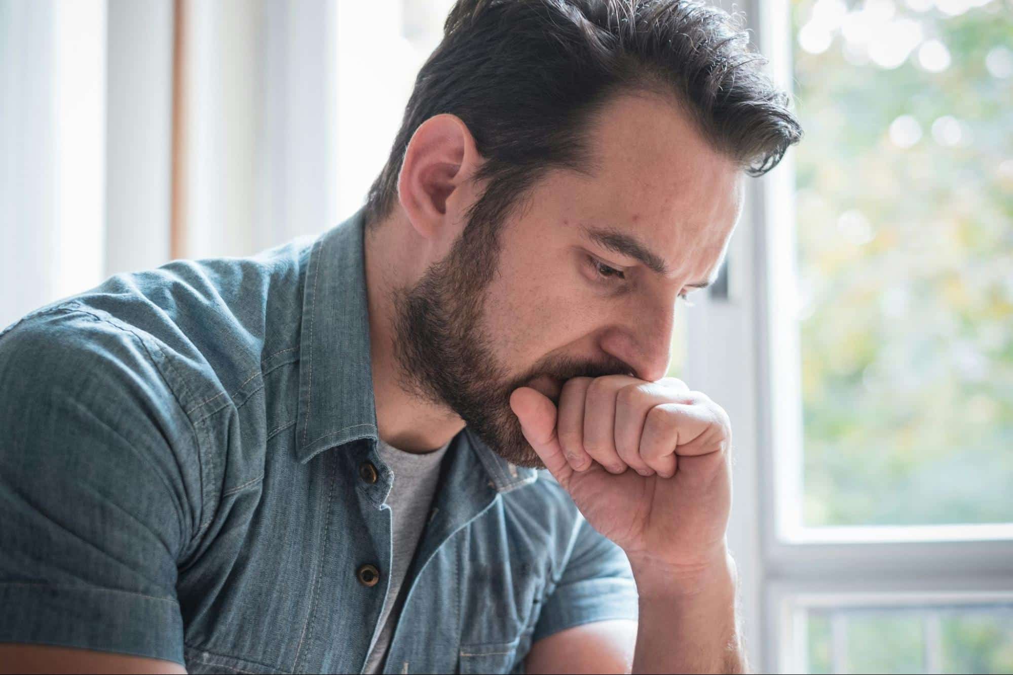 A man having a thought
