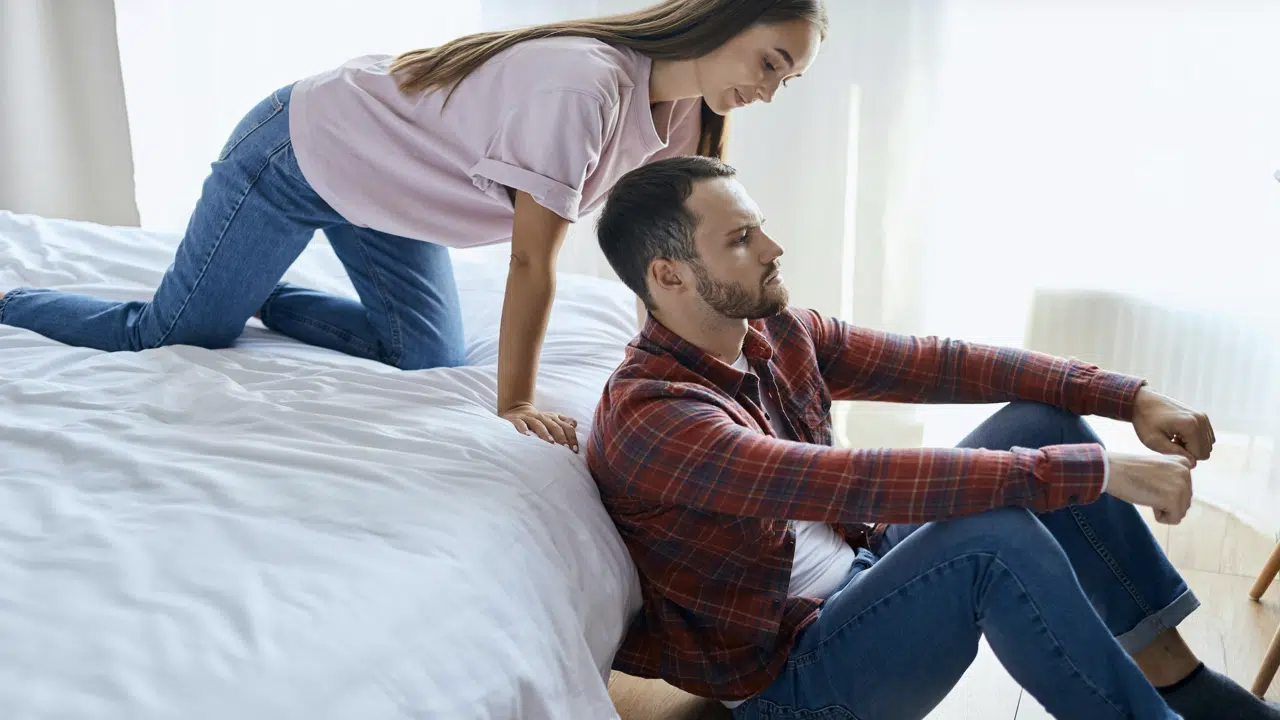 A man ignoring his wife