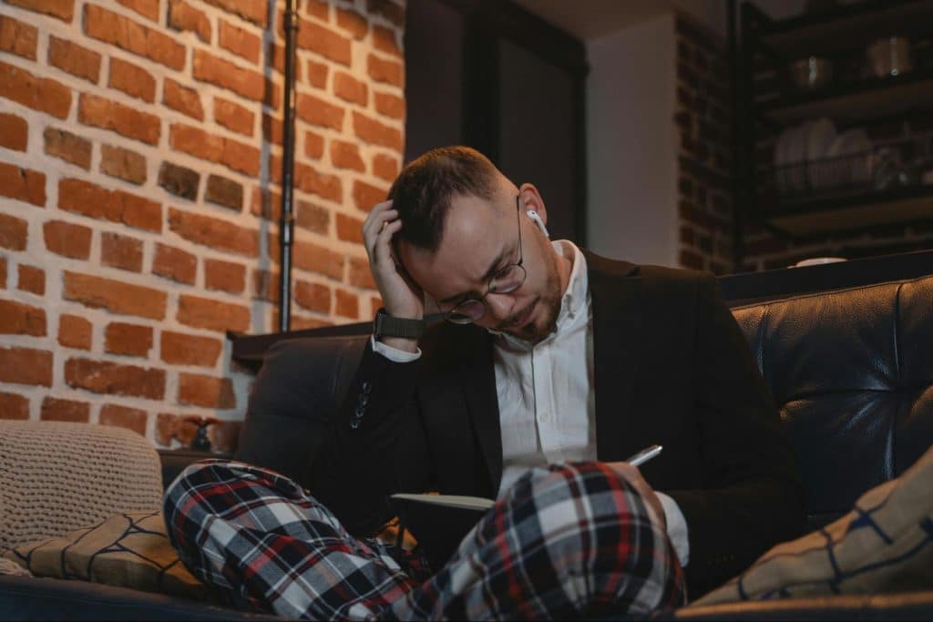 A man looking frustrated
