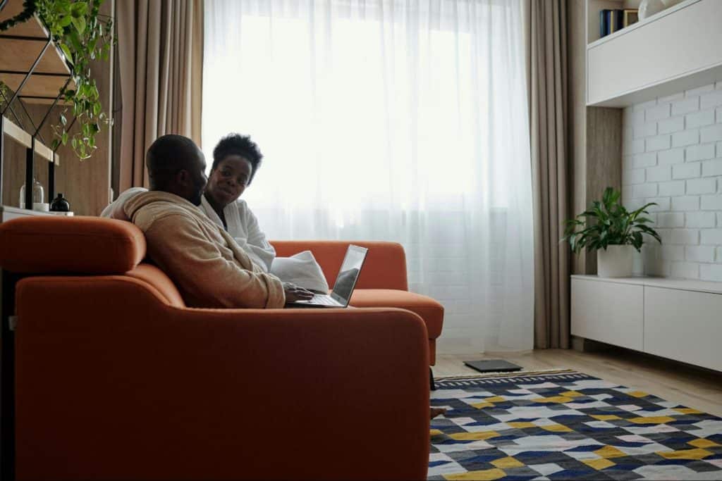 A man and woman having a conversation