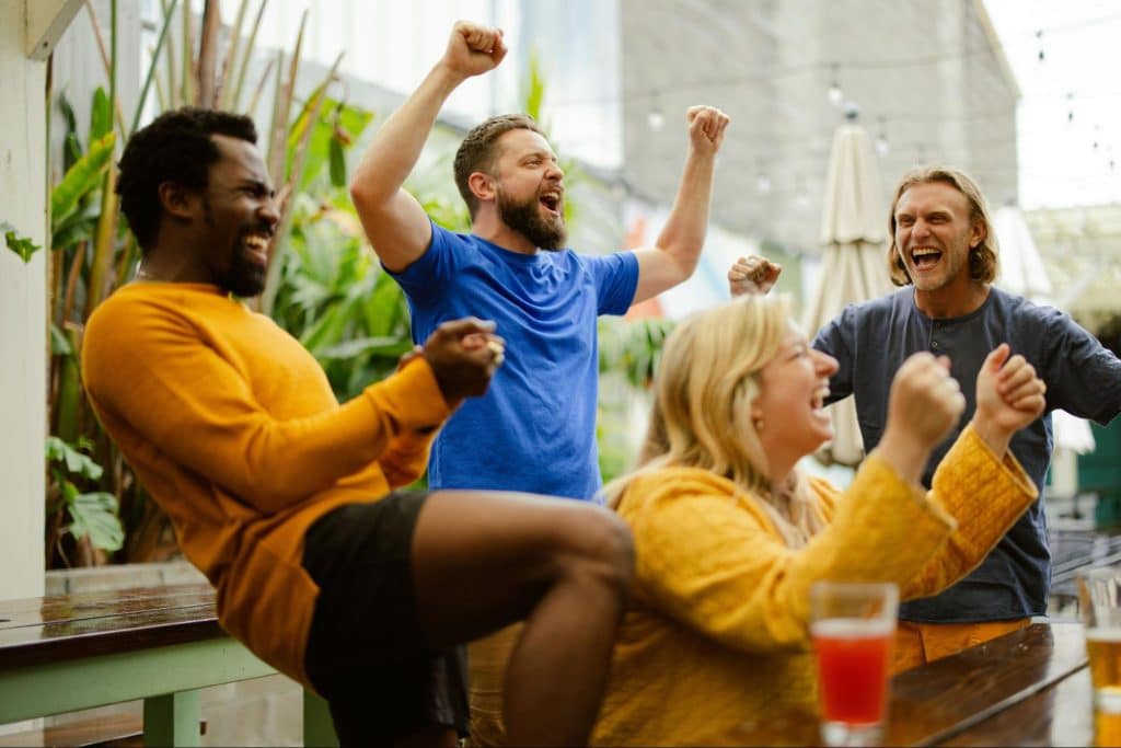 Men having fun together