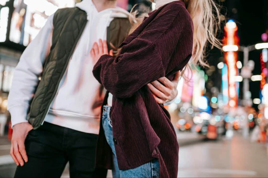 A man and woman close to each other