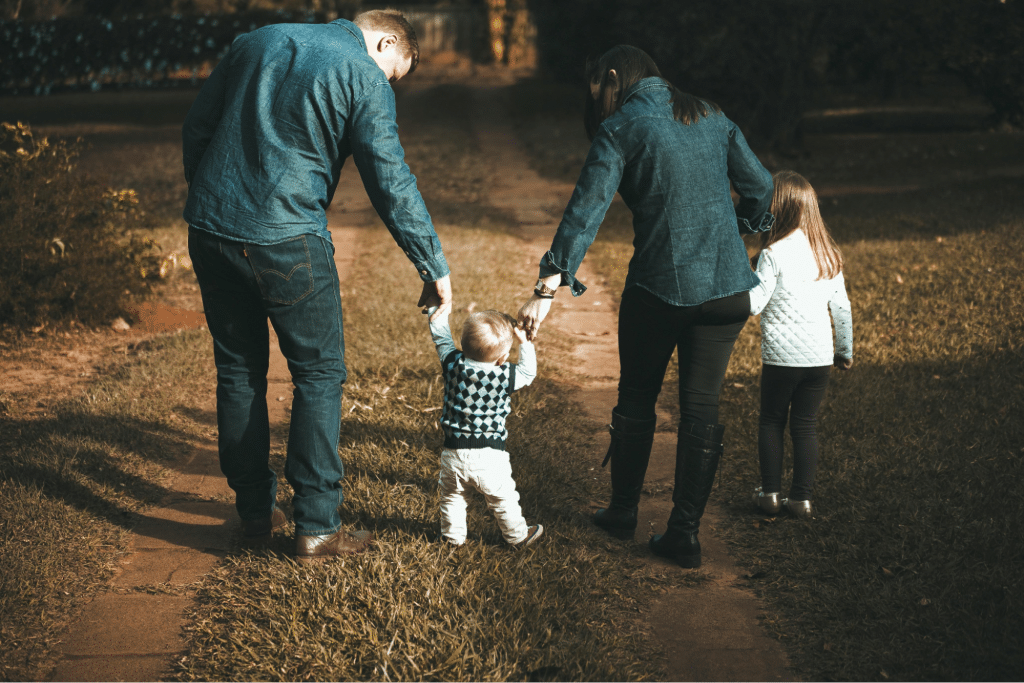 A family walking