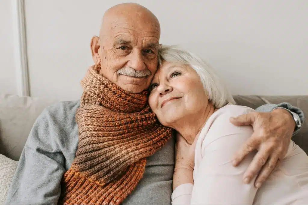 A man and woman close to each other