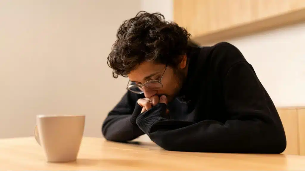 A man looking hopeless