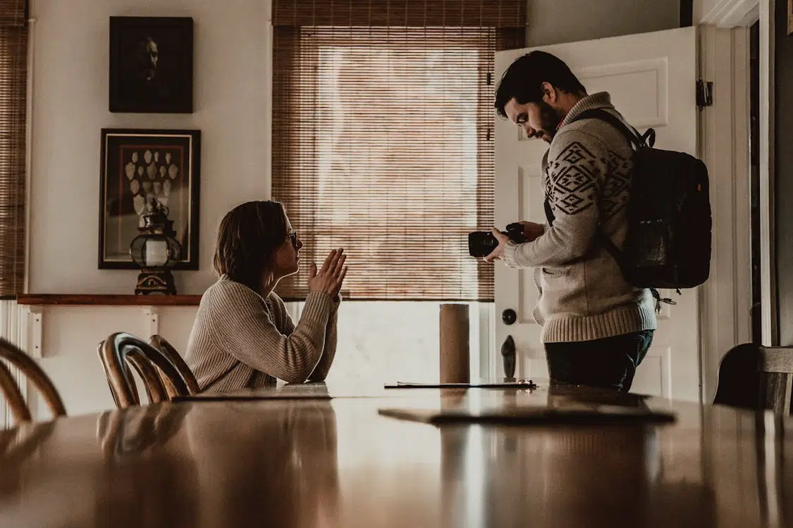Couple in a modern dining room
