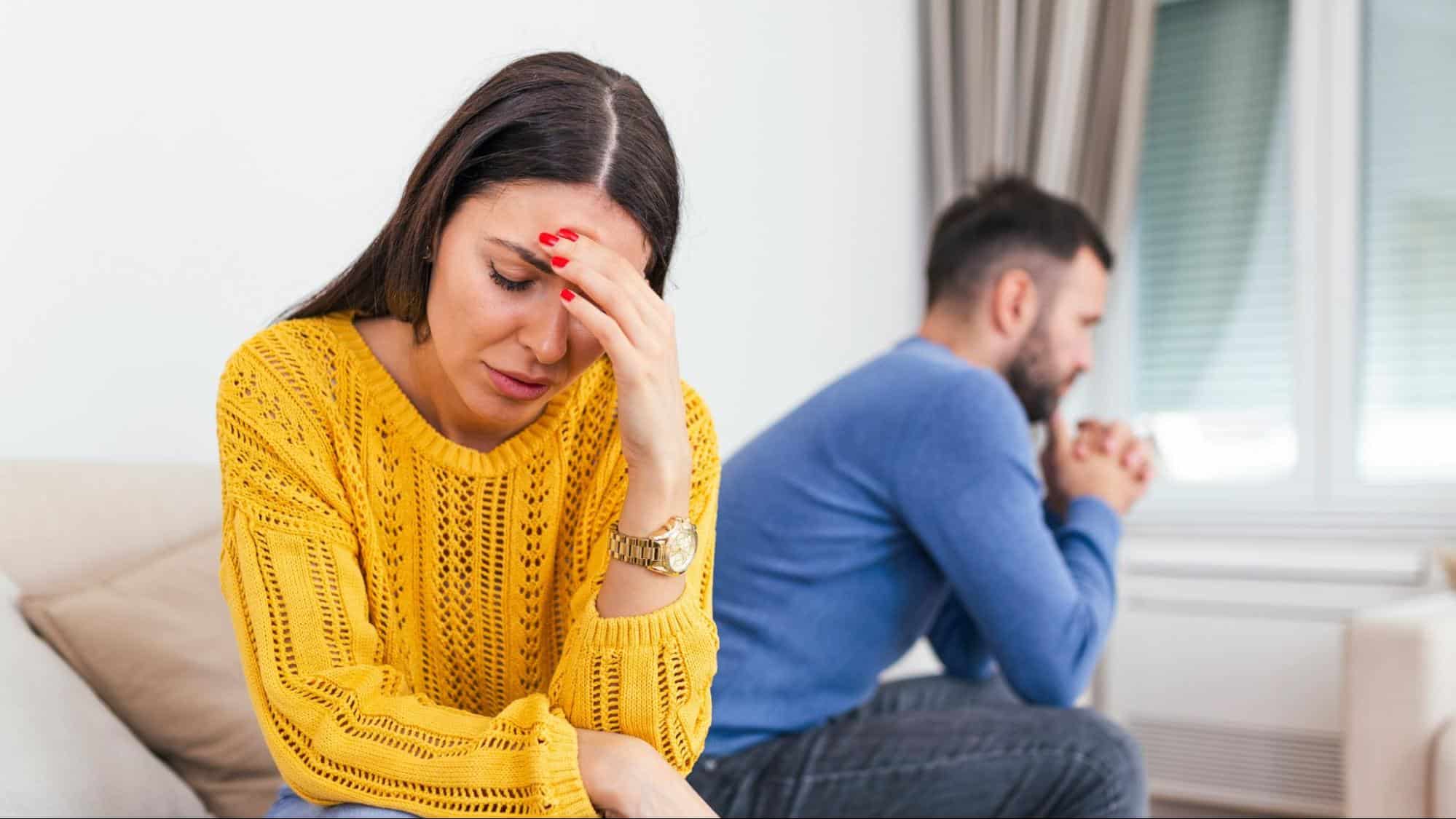 A woman disappointed