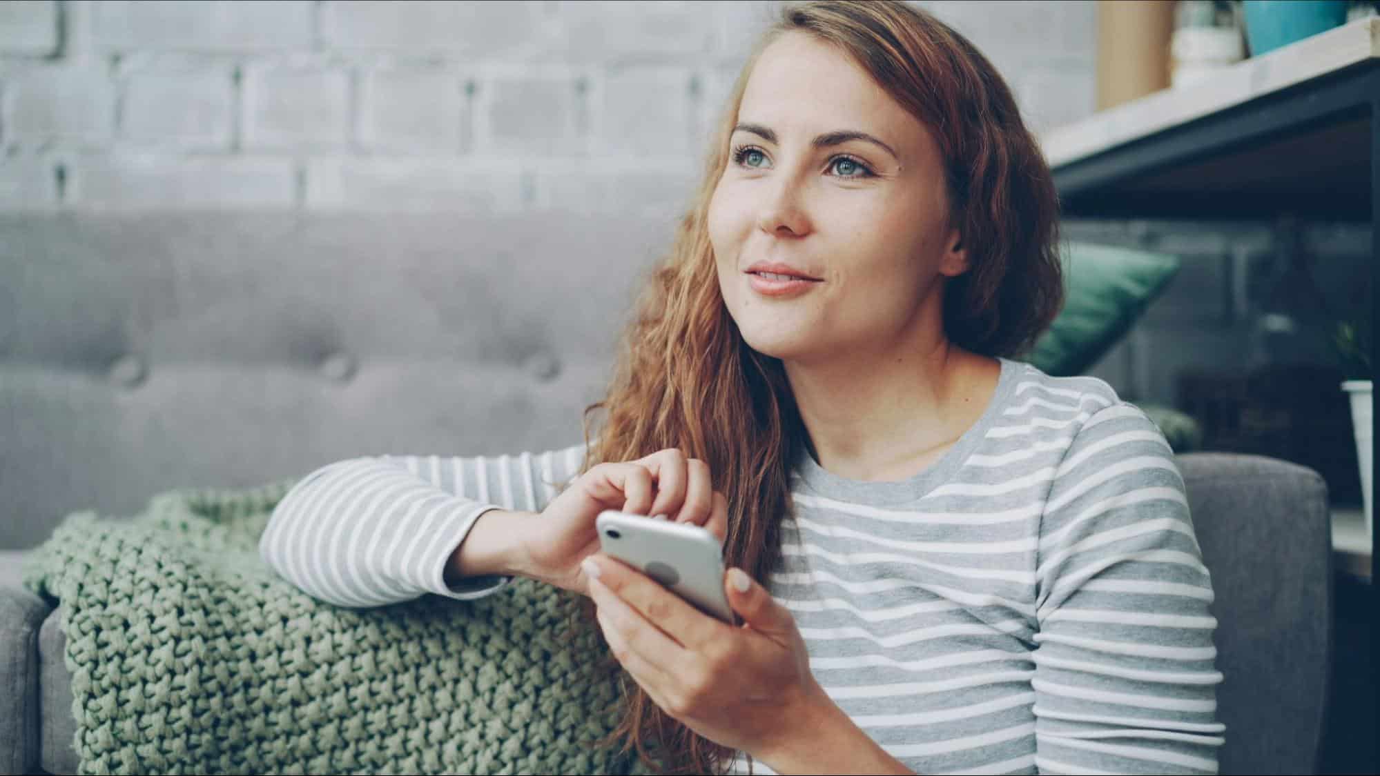 A woman planning ahead for their next date